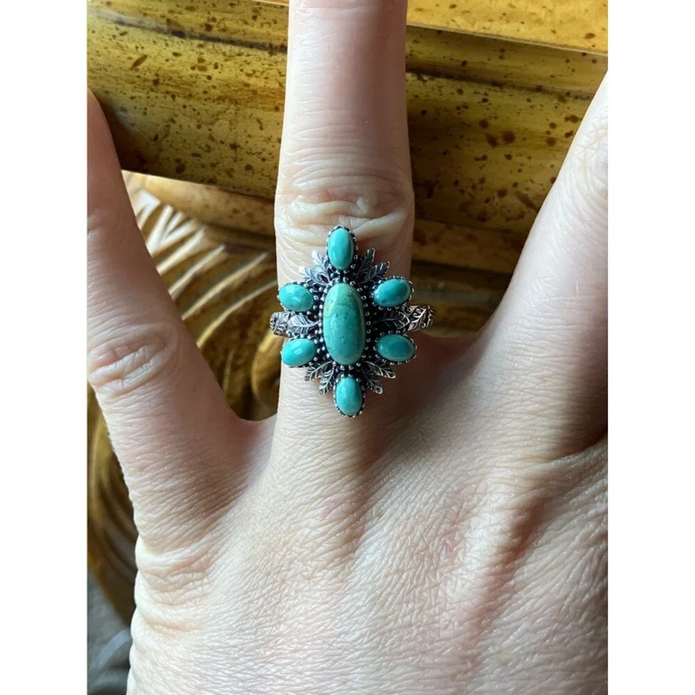 Royston Turquoise Sterling Silver Ring Size 7